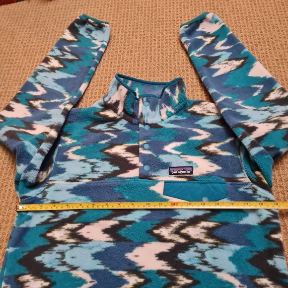 Patagonia Synchilla Snap-T Pullover Women's Trout Tales Elwha Blue Size S - Picture 13 of 15